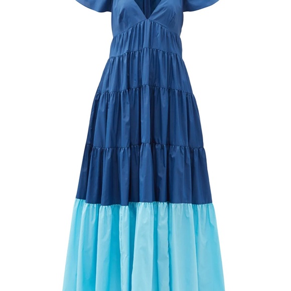 STAUD Blue and Light Blue Maxi Dress - Picture 2 of 3